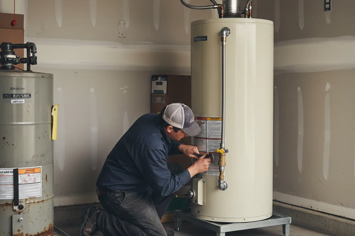 Water heater and shutoff valve replacement in Hancock